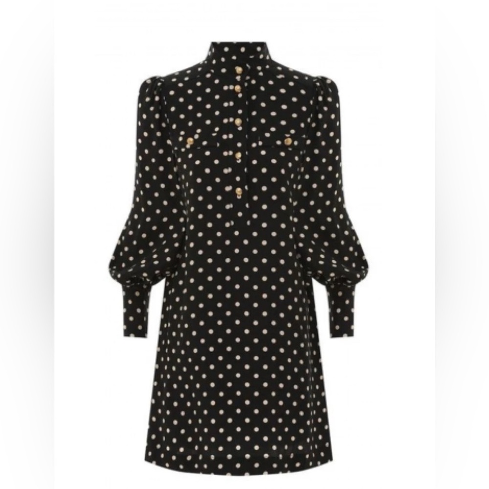 Zimmermann Black Polka Dot Utility Dress from Fall ‘24 Collection